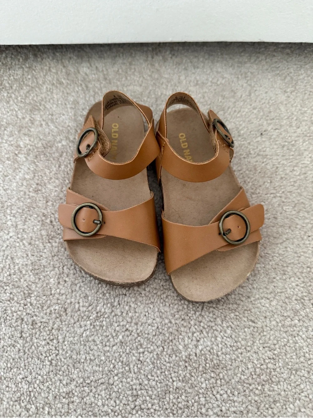 Old Navy Toddler Tan Double-Buckle Strappy Sandals